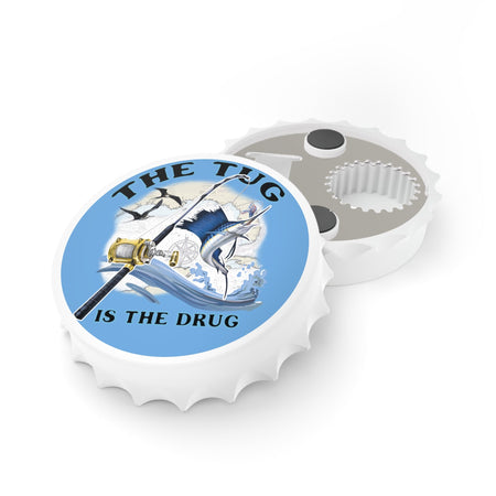 Fishing - Themed Bottle Opener - "The Tug is the Drug™" - Perfect for Anglers and Outdoor Enthusiasts - Get Tight Gear