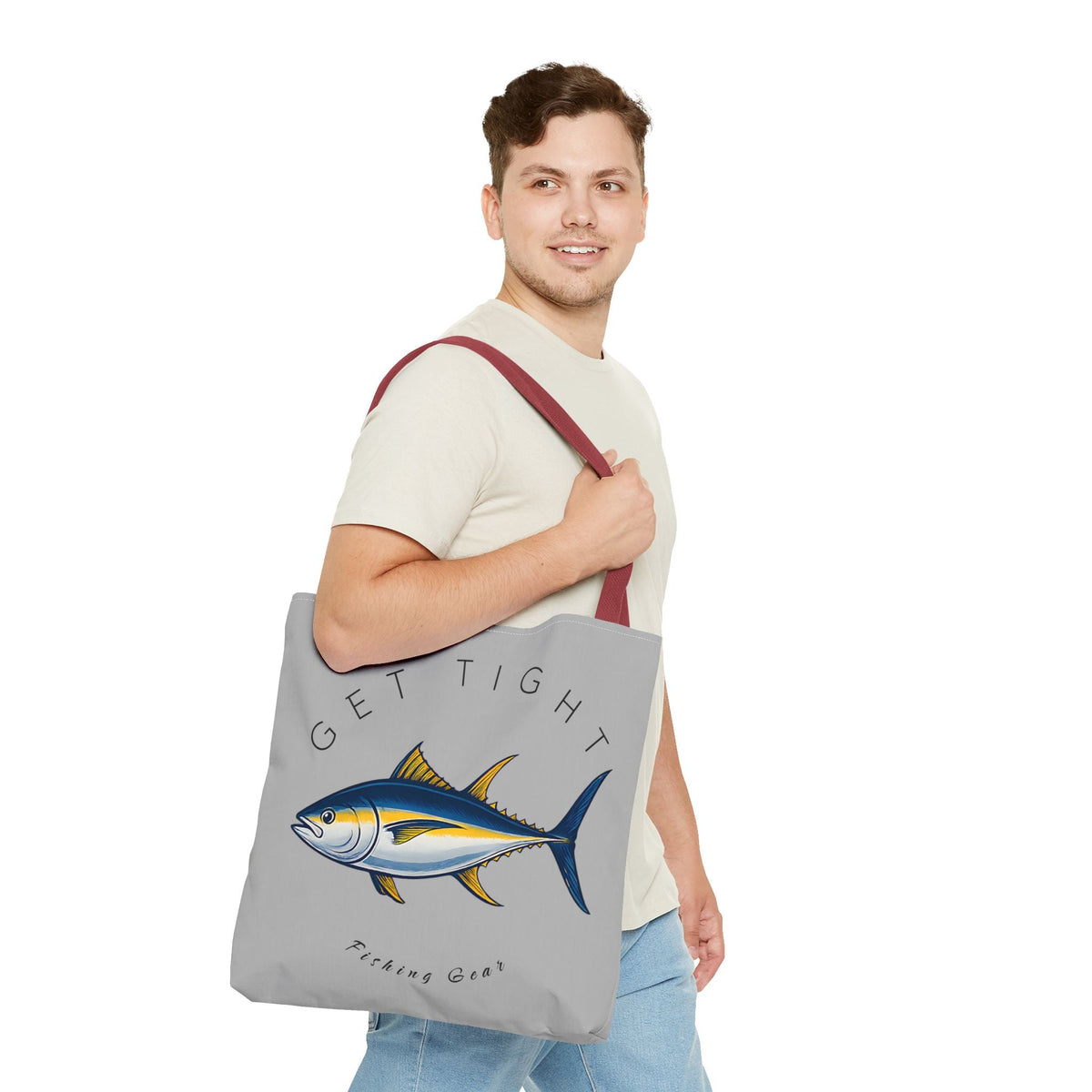 Fishing Tote Bag - "Get Tight Fishing Gear" - Perfect Gift for Anglers - Get Tight Gear