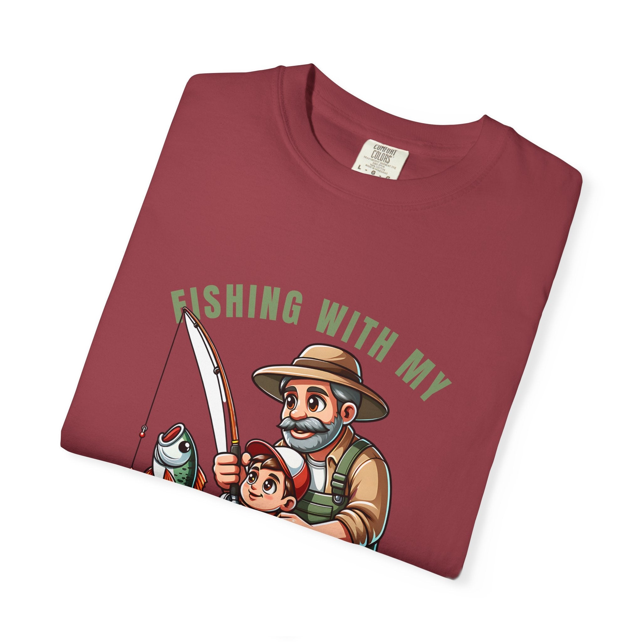 Fishing with My Favorite Hero T-Shirt, Unisex Gift, Outdoor Fishing Apparel, Father's Day Tee, Hobby Lover Shirt, Fisherman Gift - Get Tight Gear