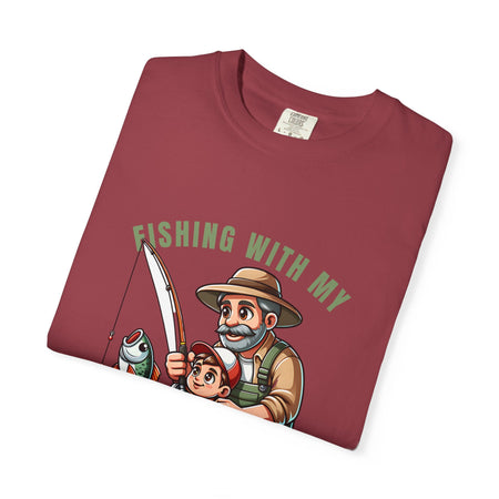 Fishing with My Favorite Hero T-Shirt, Unisex Gift, Outdoor Fishing Apparel, Father's Day Tee, Hobby Lover Shirt, Fisherman Gift - Get Tight Gear