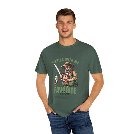 Fishing with My Favorite Hero T-Shirt, Unisex Gift, Outdoor Fishing Apparel, Father's Day Tee, Hobby Lover Shirt, Fisherman Gift - Get Tight Gear