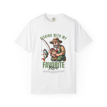 Fishing with My Favorite Hero T-Shirt, Unisex Gift, Outdoor Fishing Apparel, Father's Day Tee, Hobby Lover Shirt, Fisherman Gift - Get Tight Gear