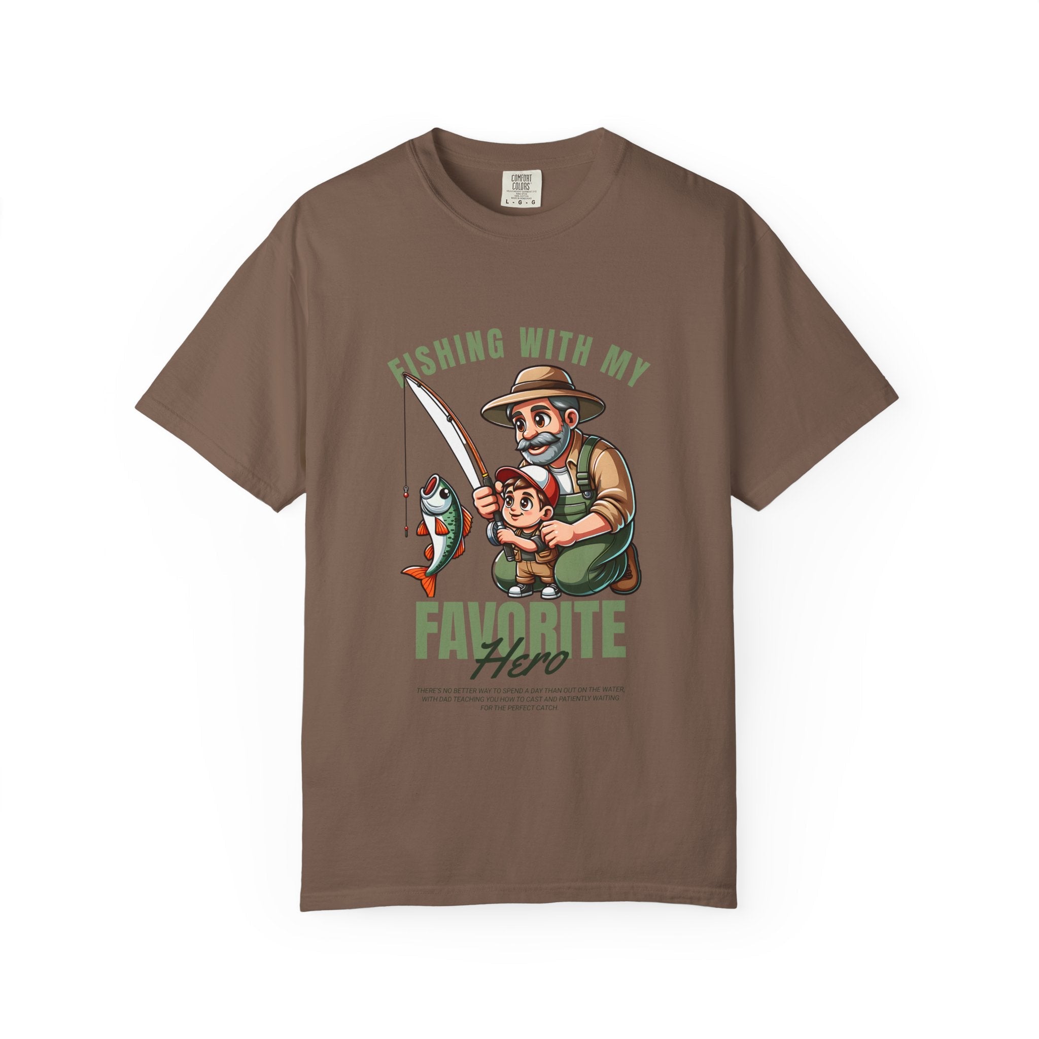 Fishing with My Favorite Hero T-Shirt, Unisex Gift, Outdoor Fishing Apparel, Father's Day Tee, Hobby Lover Shirt, Fisherman Gift - Get Tight Gear