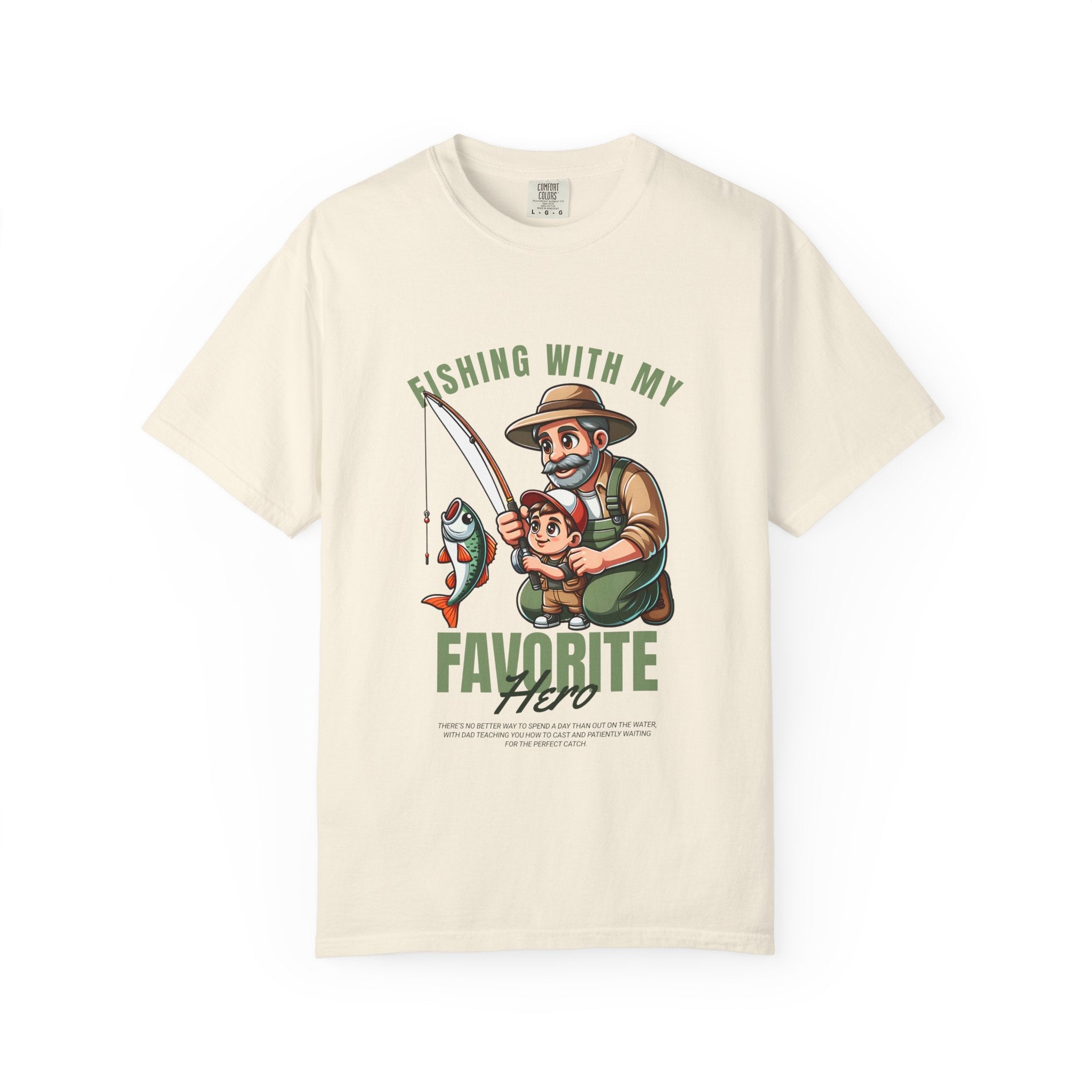 Fishing with My Favorite Hero T-Shirt, Unisex Gift, Outdoor Fishing Apparel, Father's Day Tee, Hobby Lover Shirt, Fisherman Gift - Get Tight Gear