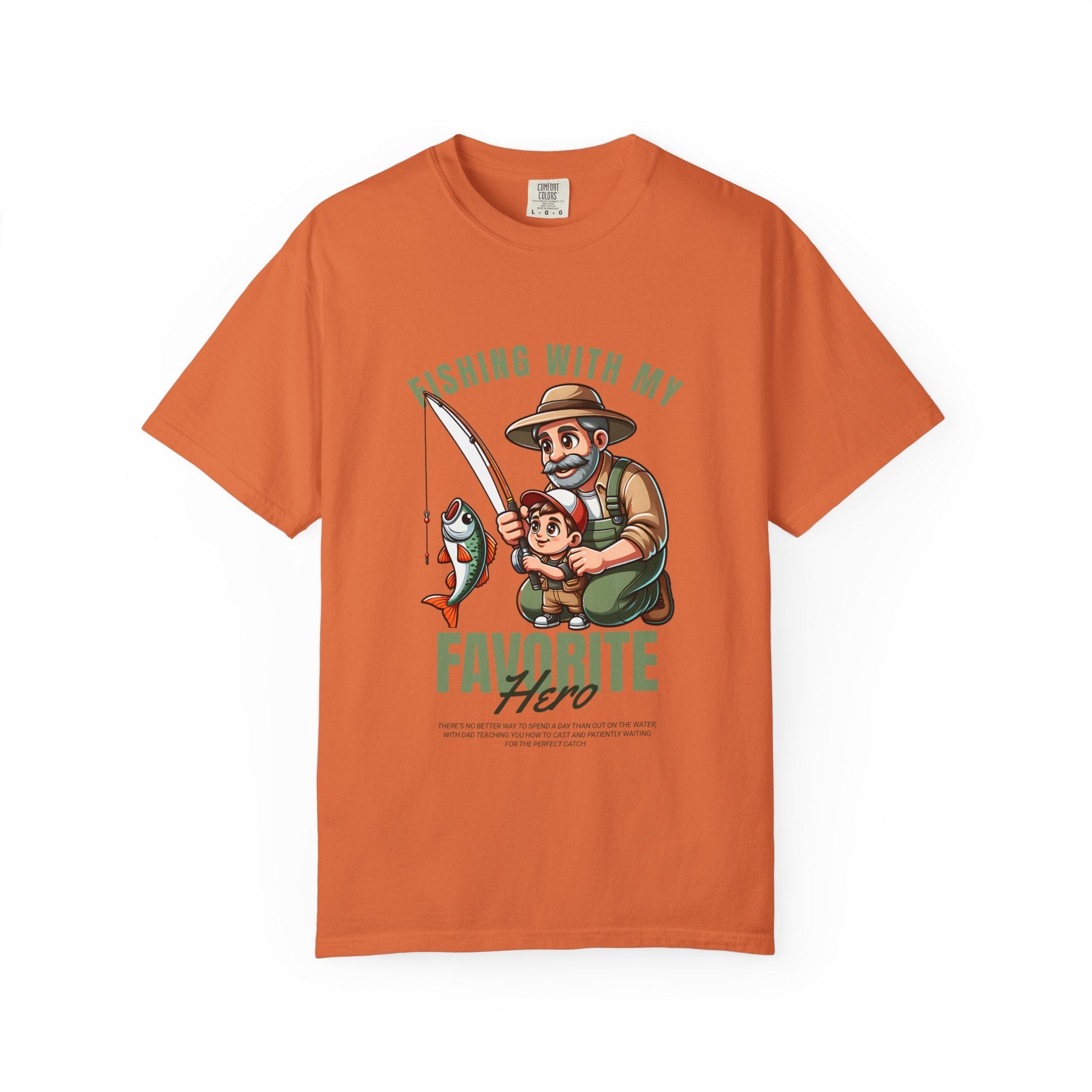 Fishing with My Favorite Hero T-Shirt, Unisex Gift, Outdoor Fishing Apparel, Father's Day Tee, Hobby Lover Shirt, Fisherman Gift - Get Tight Gear