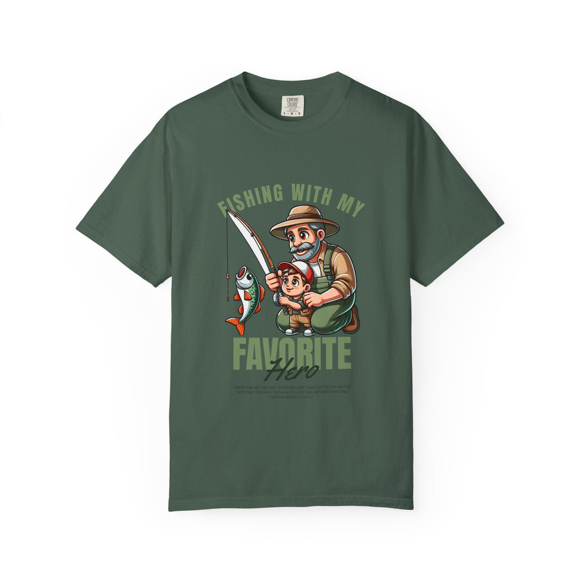 Fishing with My Favorite Hero T-Shirt, Unisex Gift, Outdoor Fishing Apparel, Father's Day Tee, Hobby Lover Shirt, Fisherman Gift - Get Tight Gear