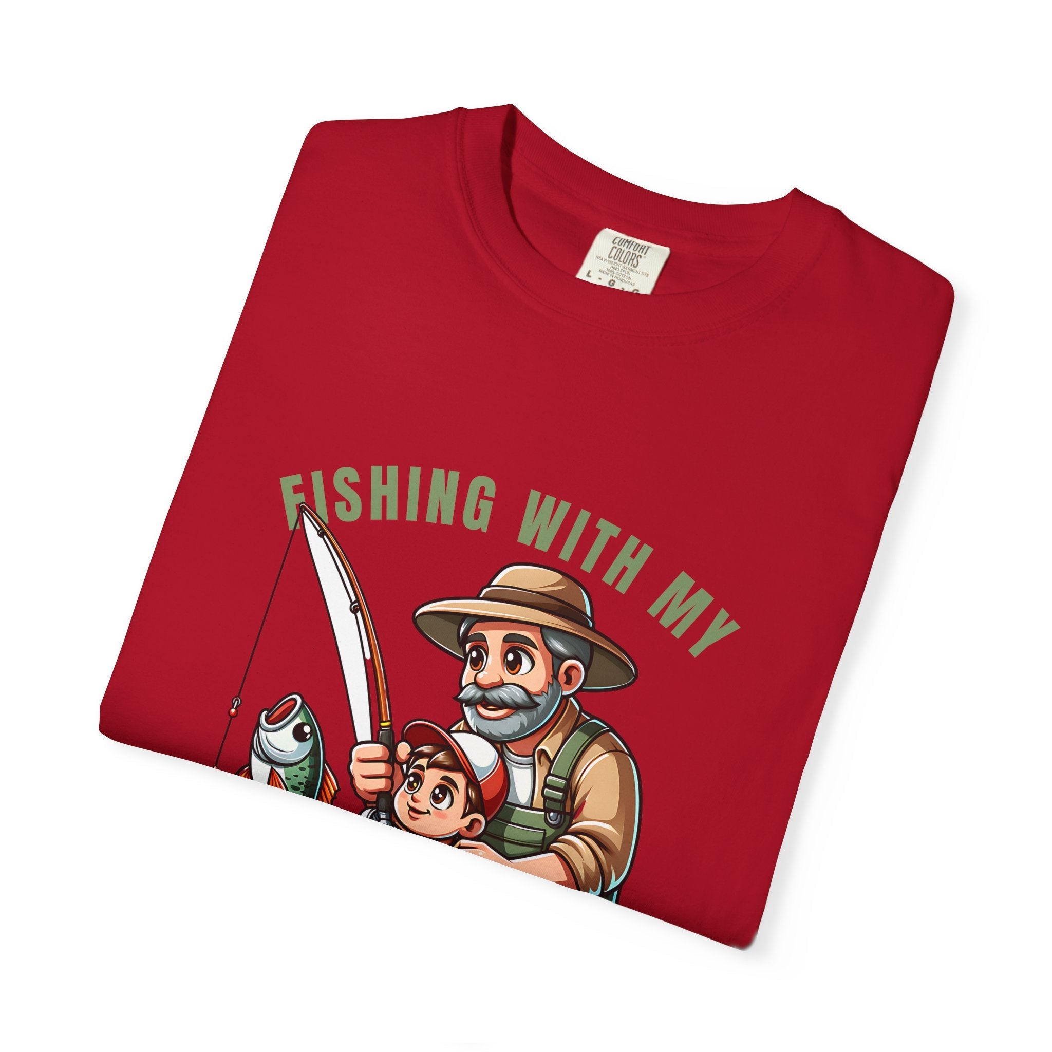 Fishing with My Favorite Hero T-Shirt, Unisex Gift, Outdoor Fishing Apparel, Father's Day Tee, Hobby Lover Shirt, Fisherman Gift - Get Tight Gear