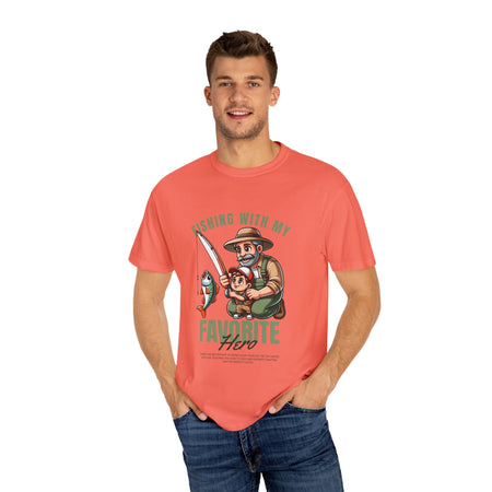 Fishing with My Favorite Hero T-Shirt, Unisex Gift, Outdoor Fishing Apparel, Father's Day Tee, Hobby Lover Shirt, Fisherman Gift - Get Tight Gear