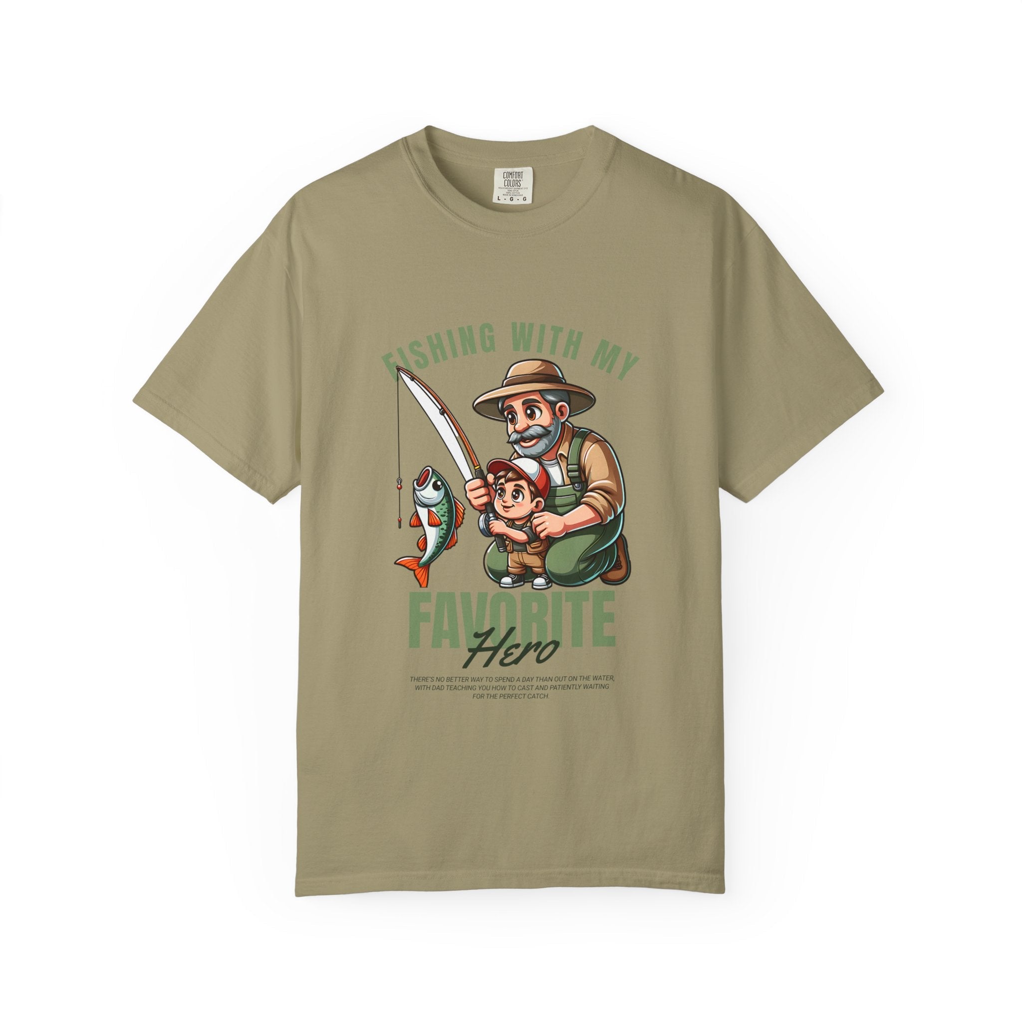 Fishing with My Favorite Hero T-Shirt, Unisex Gift, Outdoor Fishing Apparel, Father's Day Tee, Hobby Lover Shirt, Fisherman Gift - Get Tight Gear