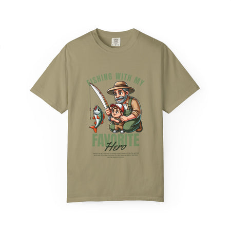 Fishing with My Favorite Hero T-Shirt, Unisex Gift, Outdoor Fishing Apparel, Father's Day Tee, Hobby Lover Shirt, Fisherman Gift - Get Tight Gear