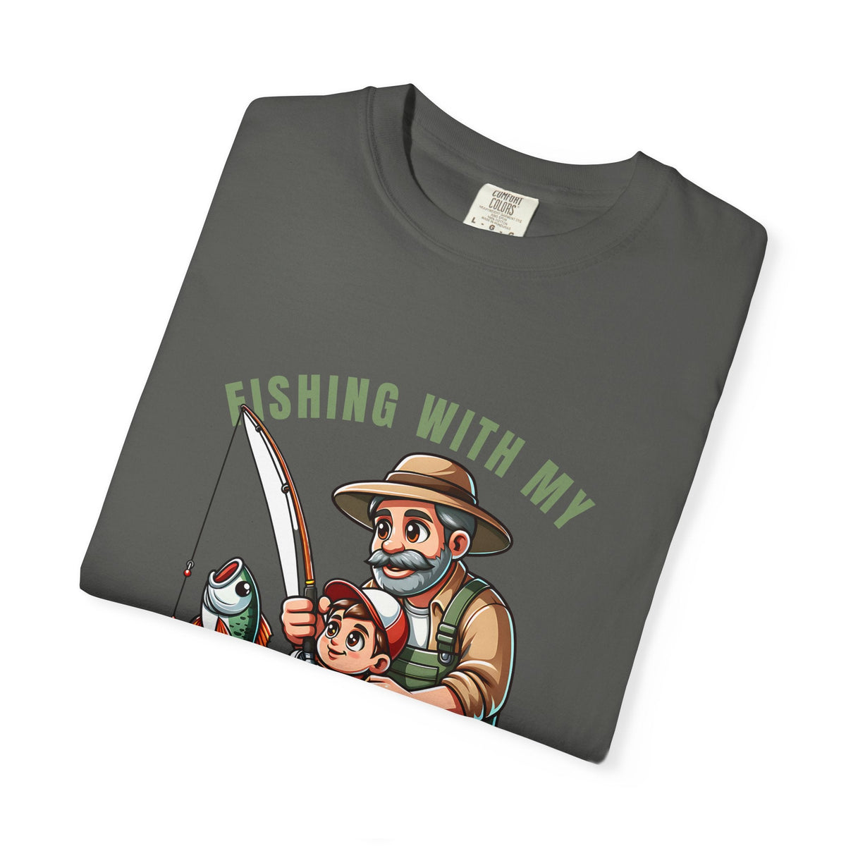 Fishing with My Favorite Hero T-Shirt, Unisex Gift, Outdoor Fishing Apparel, Father's Day Tee, Hobby Lover Shirt, Fisherman Gift - Get Tight Gear