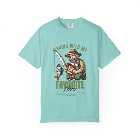Fishing with My Favorite Hero T-Shirt, Unisex Gift, Outdoor Fishing Apparel, Father's Day Tee, Hobby Lover Shirt, Fisherman Gift - Get Tight Gear