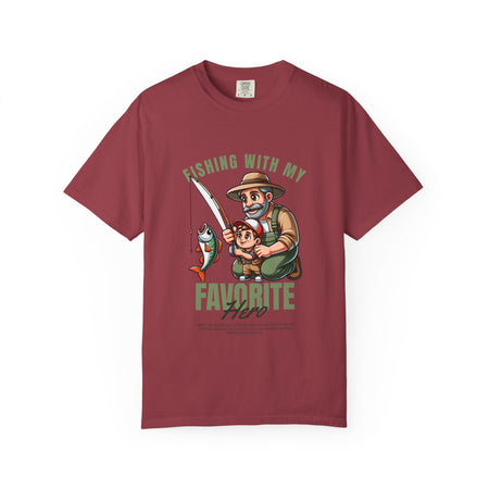 Fishing with My Favorite Hero T-Shirt, Unisex Gift, Outdoor Fishing Apparel, Father's Day Tee, Hobby Lover Shirt, Fisherman Gift - Get Tight Gear
