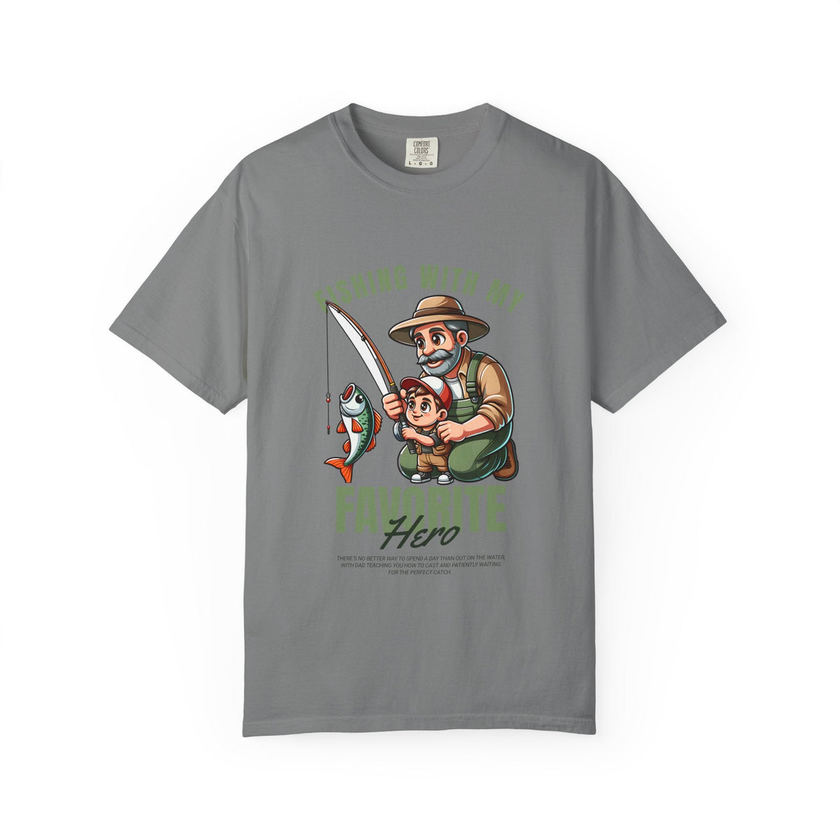 Fishing with My Favorite Hero T-Shirt, Unisex Gift, Outdoor Fishing Apparel, Father's Day Tee, Hobby Lover Shirt, Fisherman Gift - Get Tight Gear