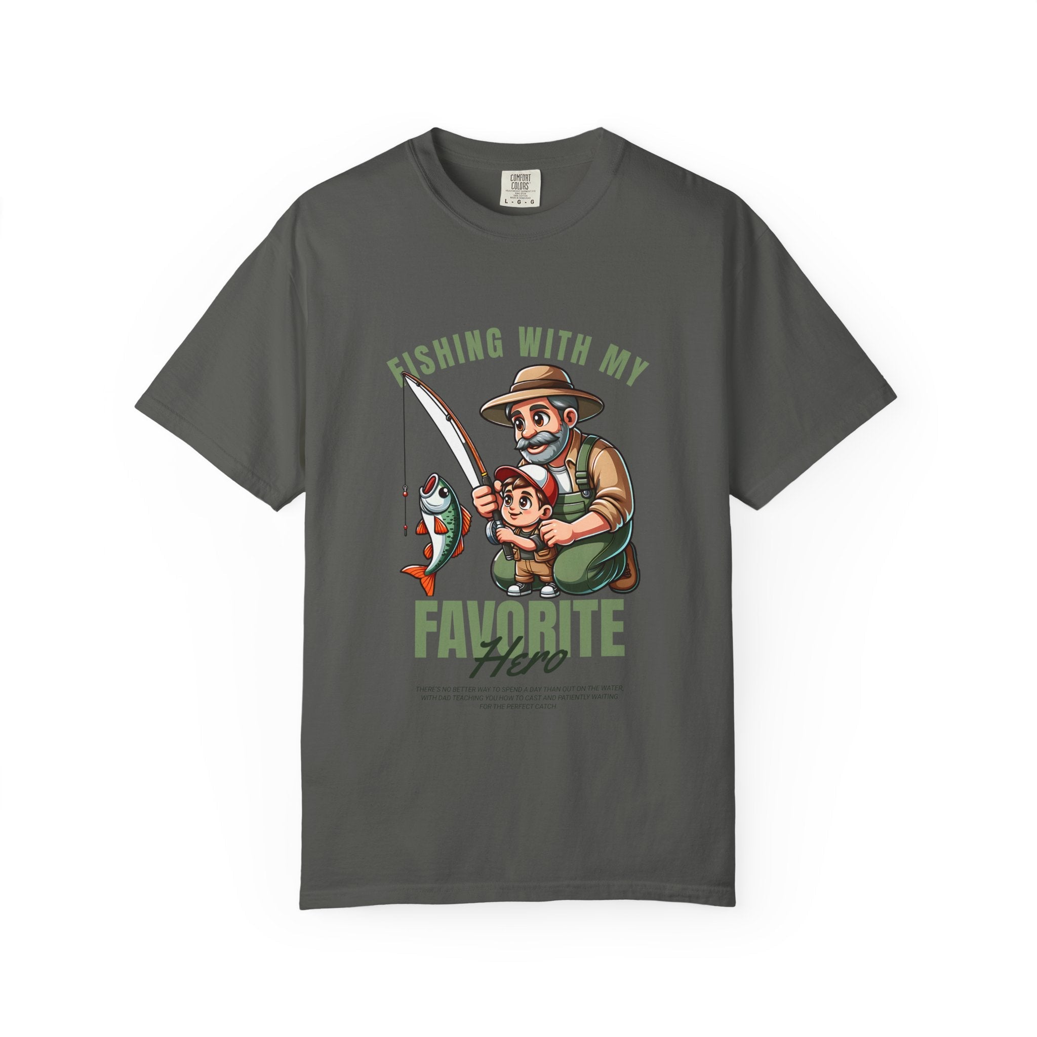 Fishing with My Favorite Hero T-Shirt, Unisex Gift, Outdoor Fishing Apparel, Father's Day Tee, Hobby Lover Shirt, Fisherman Gift - Get Tight Gear