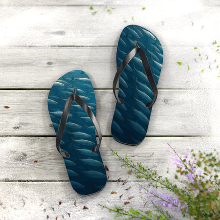 Flip Flops - Bait Fish Summer Beach Footwear for Aquatic Lovers - Get Tight Gear