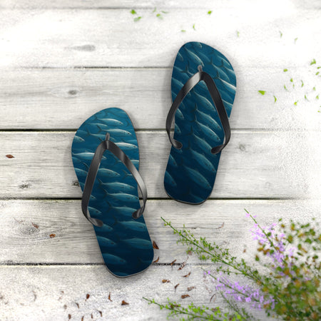 Flip Flops - Bait Fish Summer Beach Footwear for Aquatic Lovers - Get Tight Gear