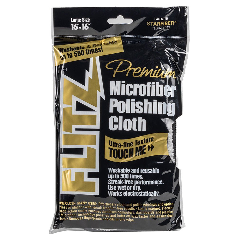 Flitz Microfiber Polishing Cloth - 16" x 16" - Single Bag - Get Tight Gear