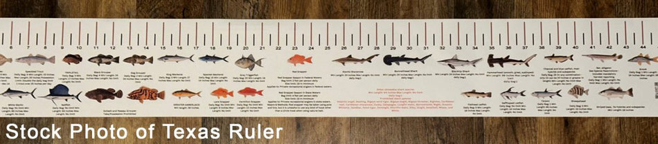FLORIDA FRESH WATER 36 INCH FISH ID AND STATE REGULATIONS FISH RULER DECAL - Get Tight Gear