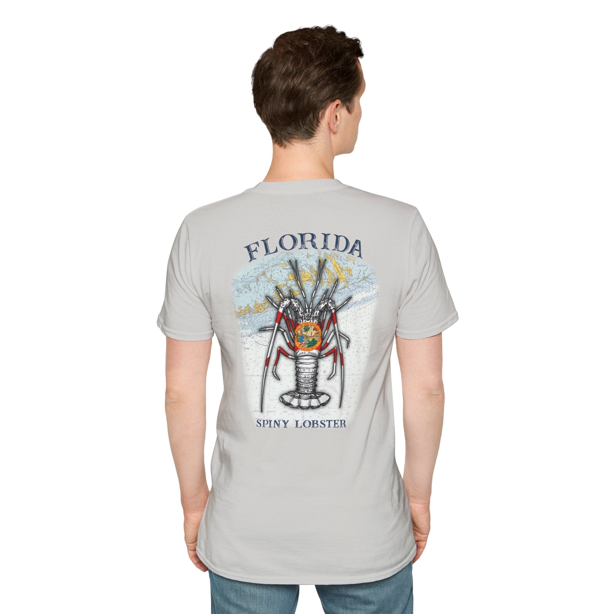 Florida Spiny Lobster Fishing Enthusiast Unisex Softstyle T-Shirt | Coastal Vibes, Gift for Fishermen, Casual Wear, Outdoor Apparel, Beach Day - Get Tight Gear