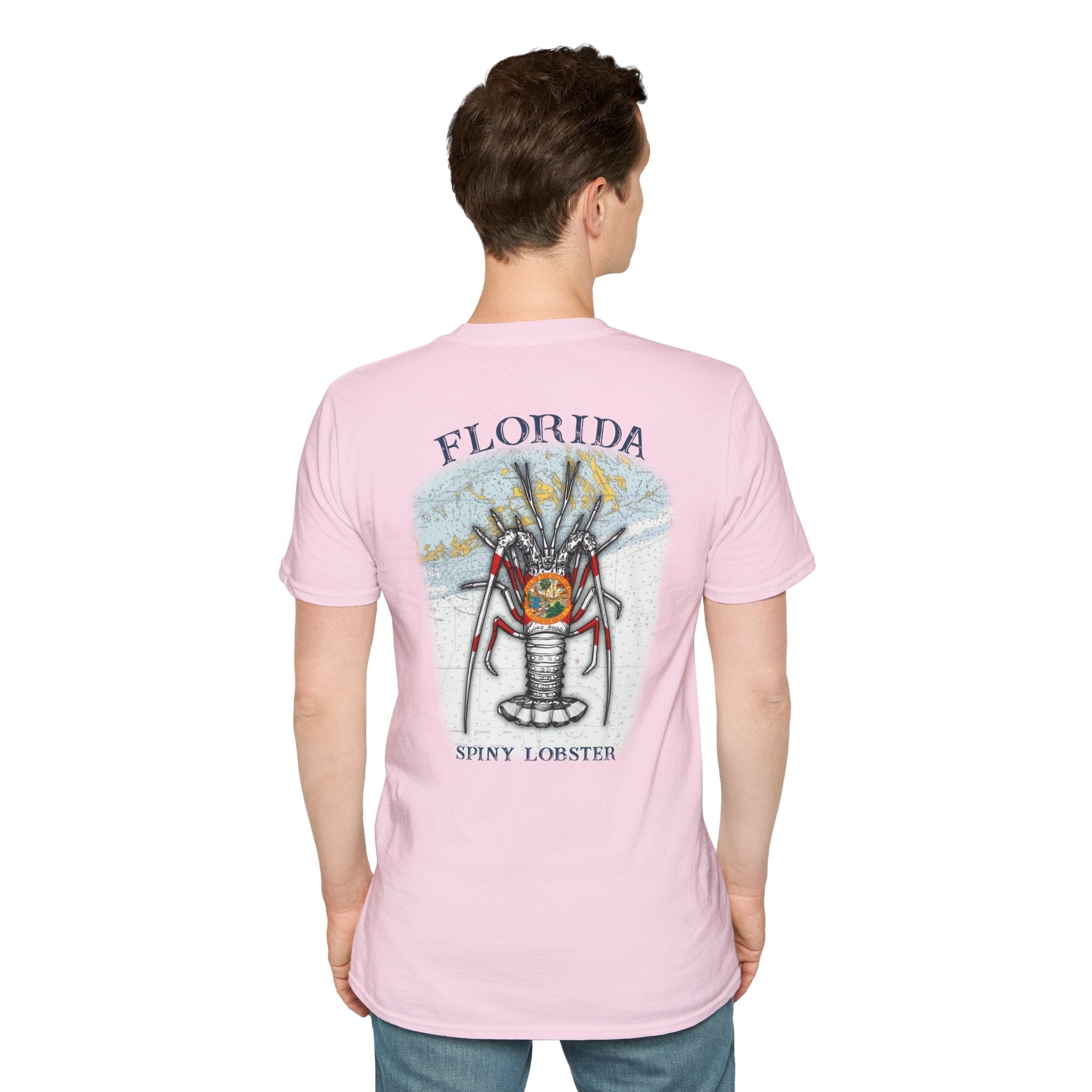 Florida Spiny Lobster Fishing Enthusiast Unisex Softstyle T-Shirt | Coastal Vibes, Gift for Fishermen, Casual Wear, Outdoor Apparel, Beach Day - Get Tight Gear