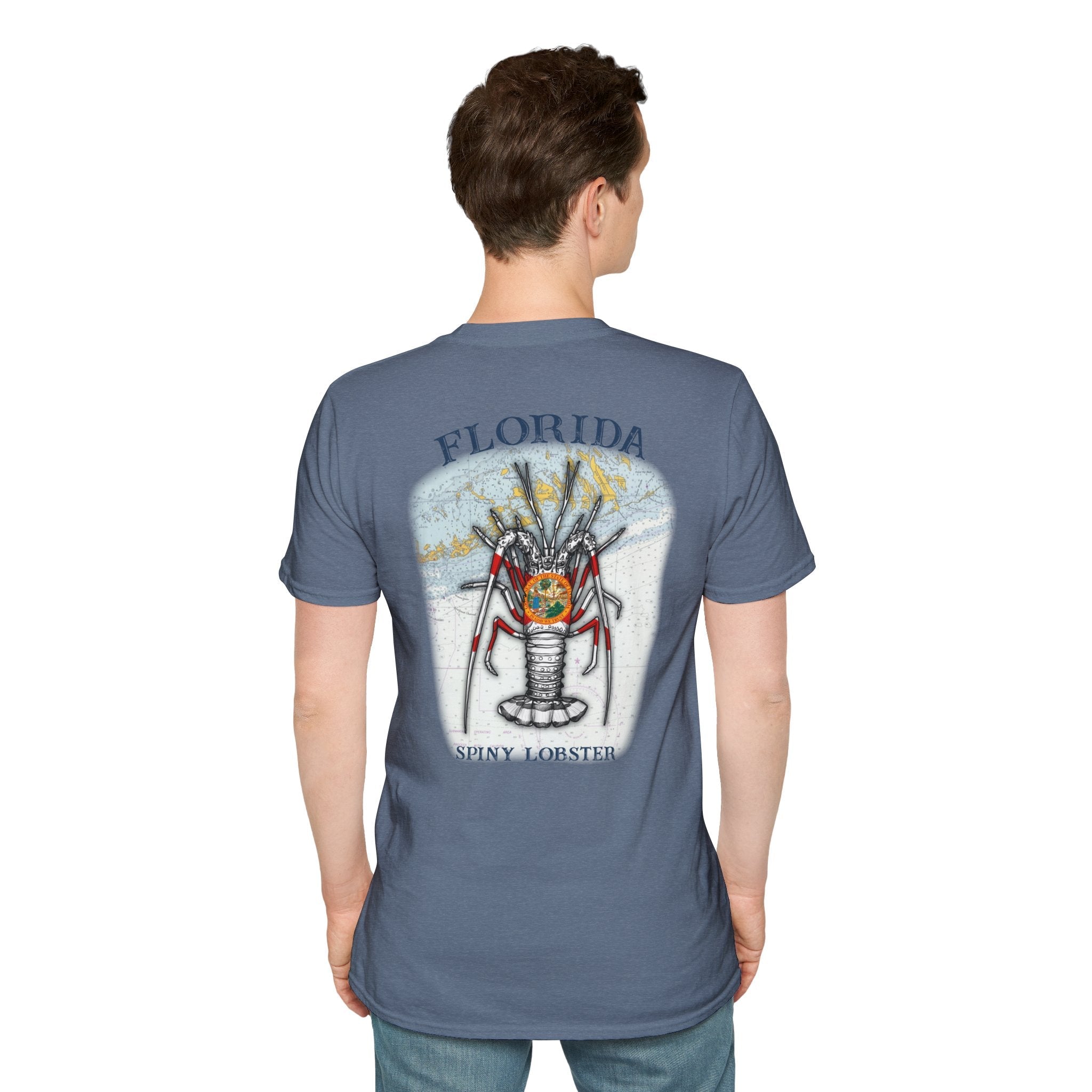 Florida Spiny Lobster Fishing Enthusiast Unisex Softstyle T-Shirt | Coastal Vibes, Gift for Fishermen, Casual Wear, Outdoor Apparel, Beach Day - Get Tight Gear