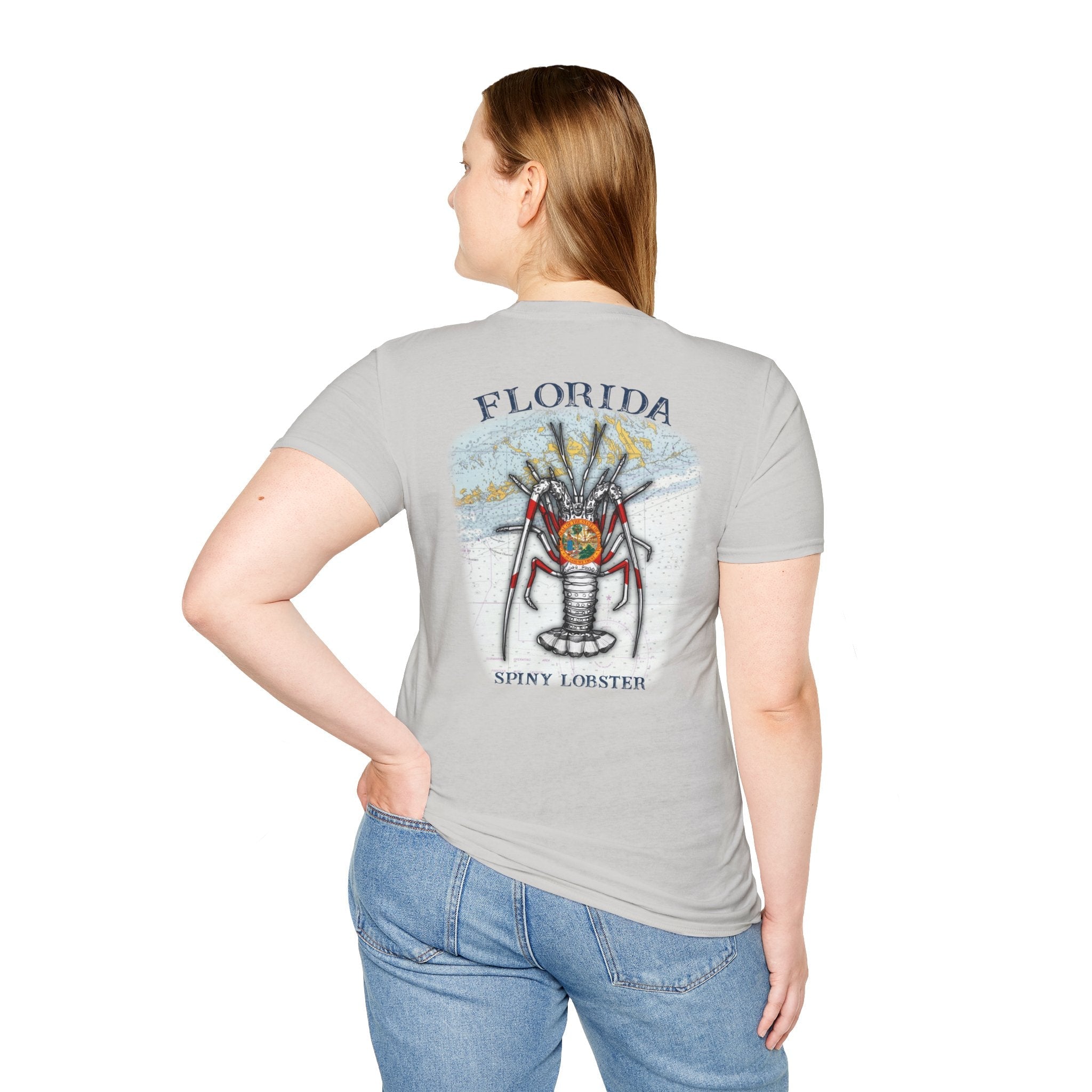 Florida Spiny Lobster Fishing Enthusiast Unisex Softstyle T-Shirt | Coastal Vibes, Gift for Fishermen, Casual Wear, Outdoor Apparel, Beach Day - Get Tight Gear