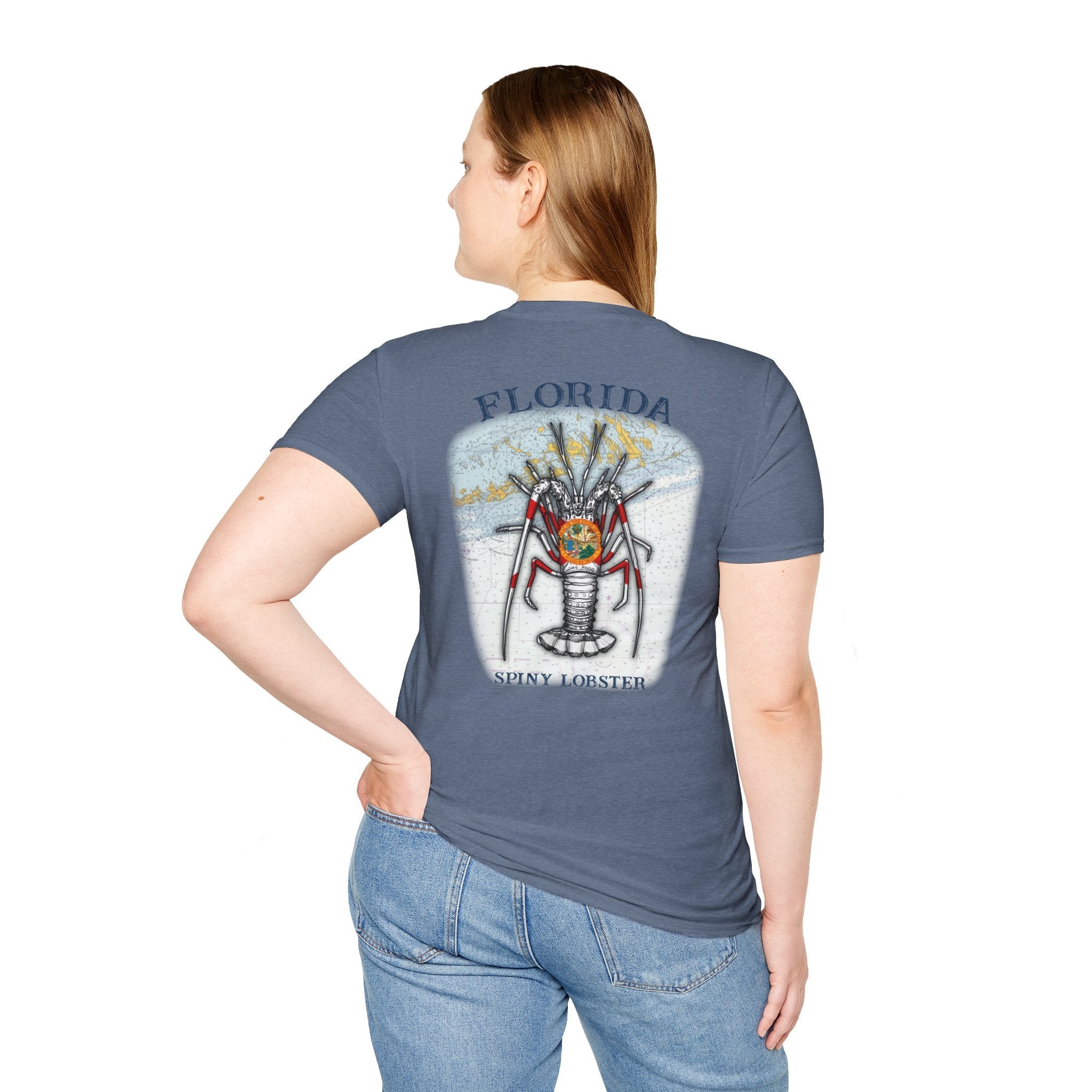 Florida Spiny Lobster Fishing Enthusiast Unisex Softstyle T-Shirt | Coastal Vibes, Gift for Fishermen, Casual Wear, Outdoor Apparel, Beach Day - Get Tight Gear