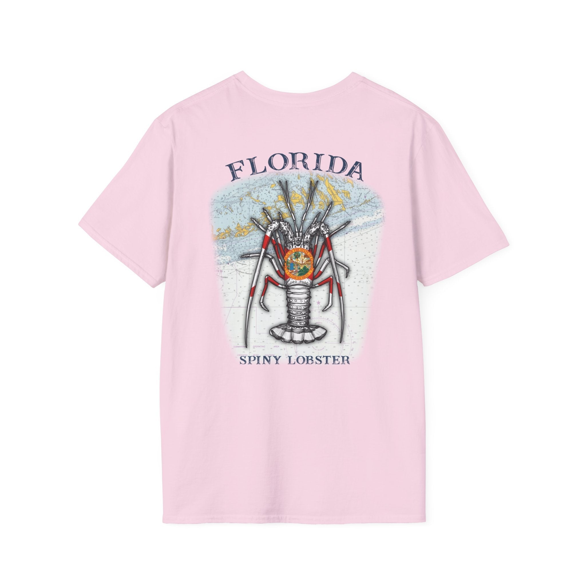 Florida Spiny Lobster Fishing Enthusiast Unisex Softstyle T-Shirt | Coastal Vibes, Gift for Fishermen, Casual Wear, Outdoor Apparel, Beach Day - Get Tight Gear