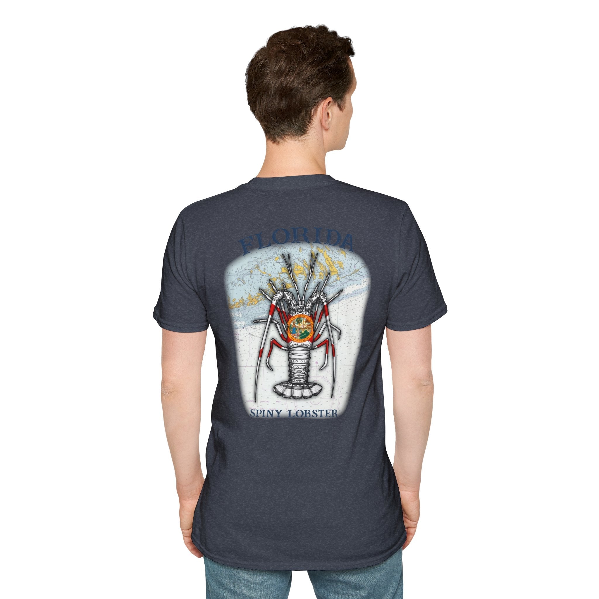 Florida Spiny Lobster Fishing Enthusiast Unisex Softstyle T-Shirt | Coastal Vibes, Gift for Fishermen, Casual Wear, Outdoor Apparel, Beach Day - Get Tight Gear