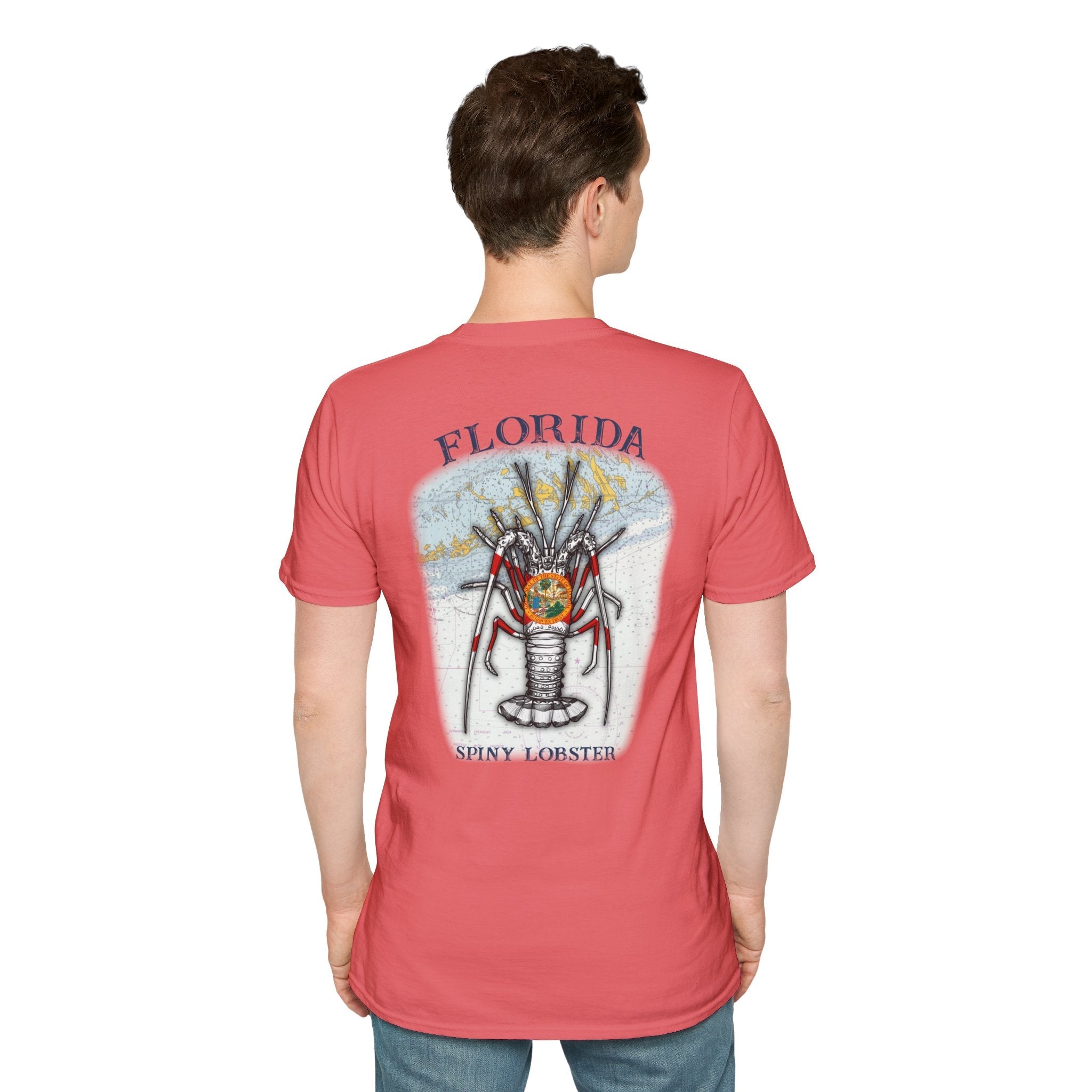 Florida Spiny Lobster Fishing Enthusiast Unisex Softstyle T-Shirt | Coastal Vibes, Gift for Fishermen, Casual Wear, Outdoor Apparel, Beach Day - Get Tight Gear