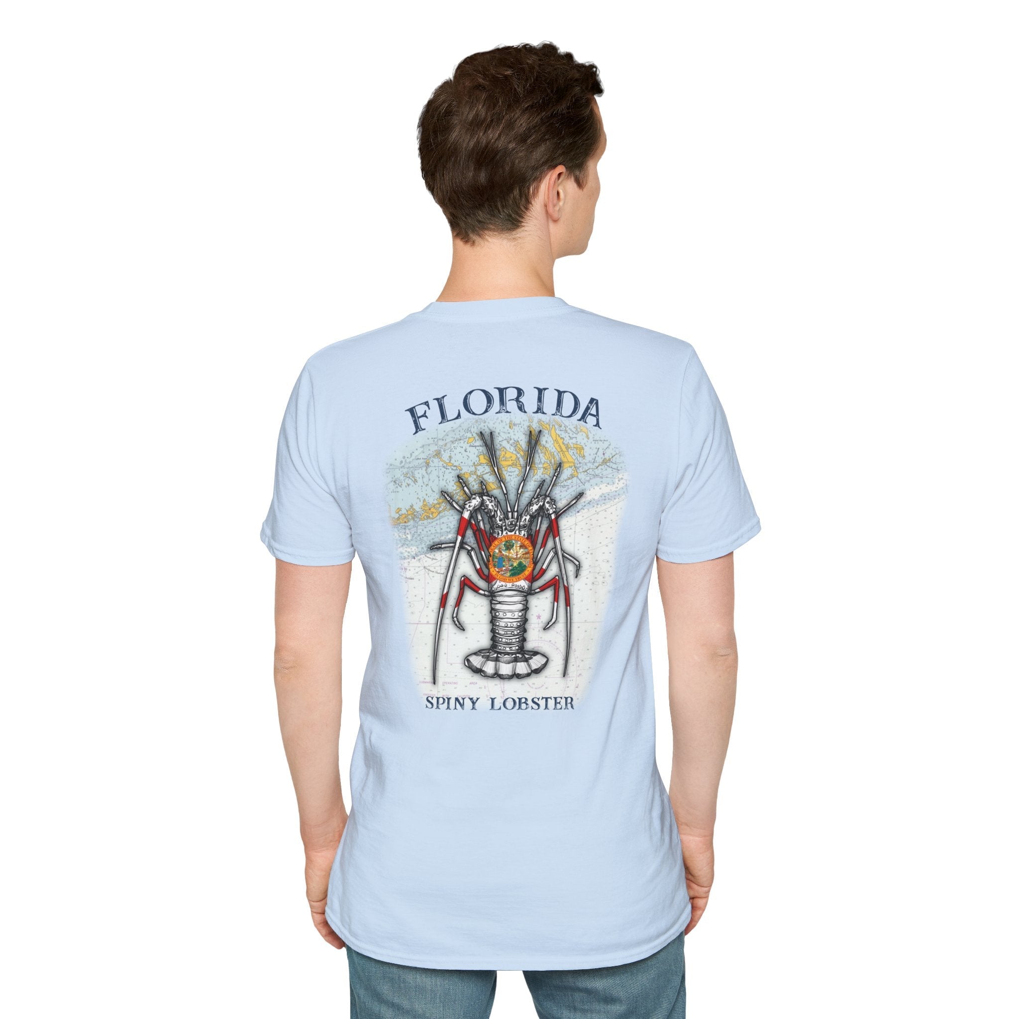 Florida Spiny Lobster Fishing Enthusiast Unisex Softstyle T-Shirt | Coastal Vibes, Gift for Fishermen, Casual Wear, Outdoor Apparel, Beach Day - Get Tight Gear