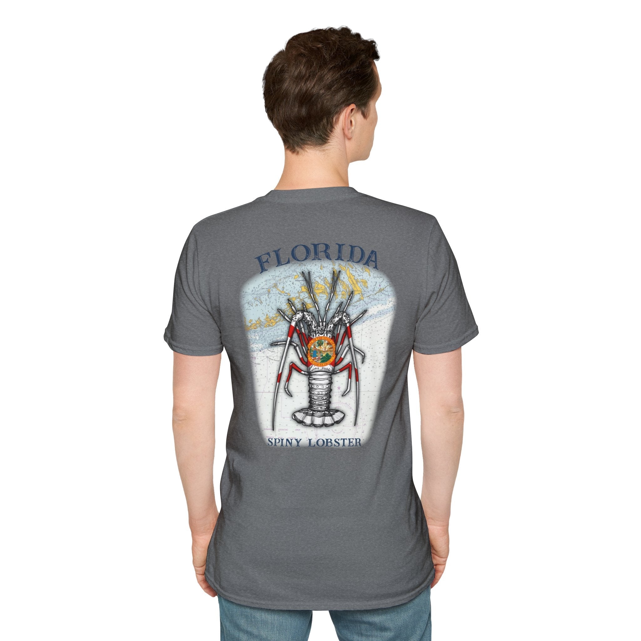 Florida Spiny Lobster Fishing Enthusiast Unisex Softstyle T-Shirt | Coastal Vibes, Gift for Fishermen, Casual Wear, Outdoor Apparel, Beach Day - Get Tight Gear
