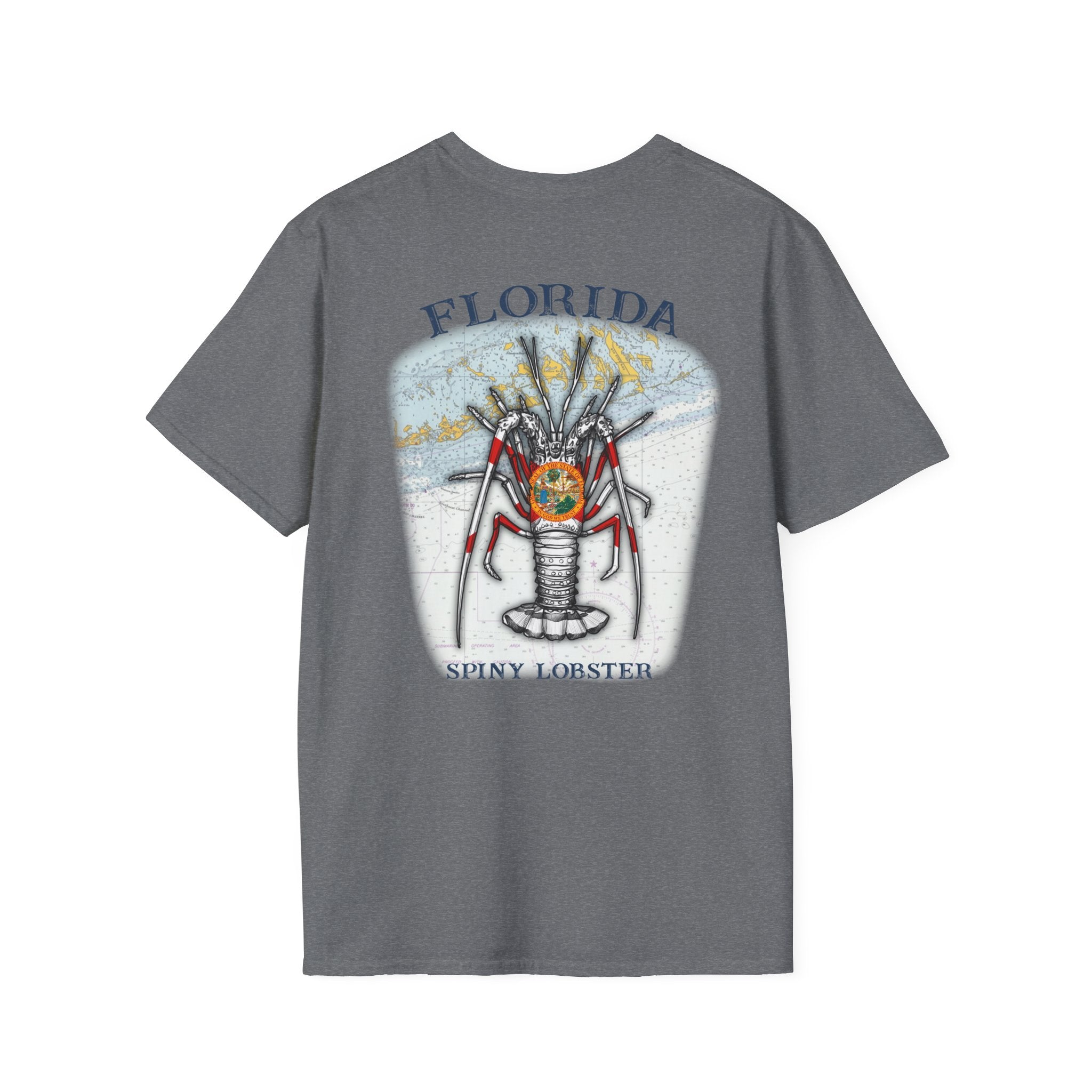 Florida Spiny Lobster Fishing Enthusiast Unisex Softstyle T-Shirt | Coastal Vibes, Gift for Fishermen, Casual Wear, Outdoor Apparel, Beach Day - Get Tight Gear