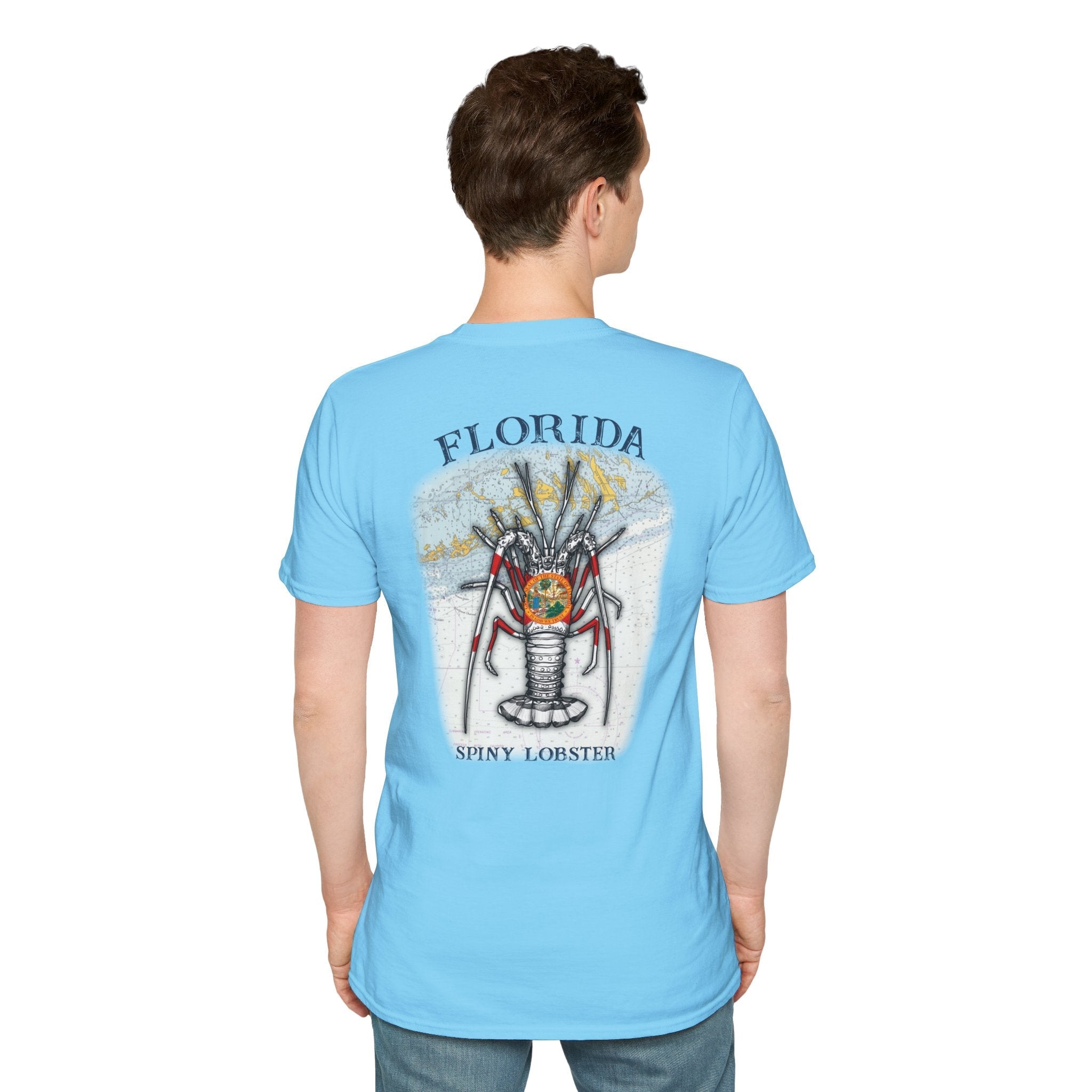 Florida Spiny Lobster Fishing Enthusiast Unisex Softstyle T-Shirt | Coastal Vibes, Gift for Fishermen, Casual Wear, Outdoor Apparel, Beach Day - Get Tight Gear