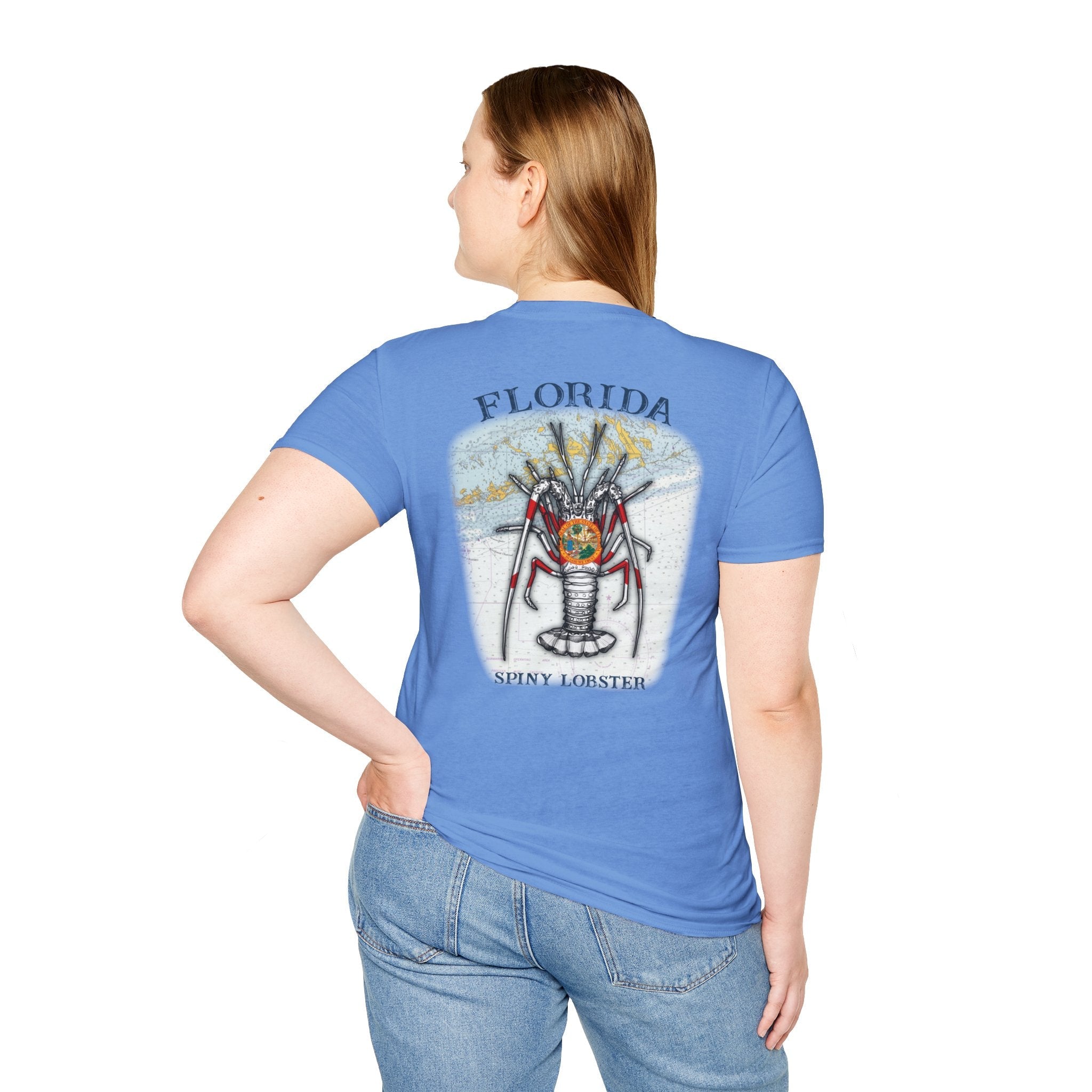 Florida Spiny Lobster Fishing Enthusiast Unisex Softstyle T-Shirt | Coastal Vibes, Gift for Fishermen, Casual Wear, Outdoor Apparel, Beach Day - Get Tight Gear