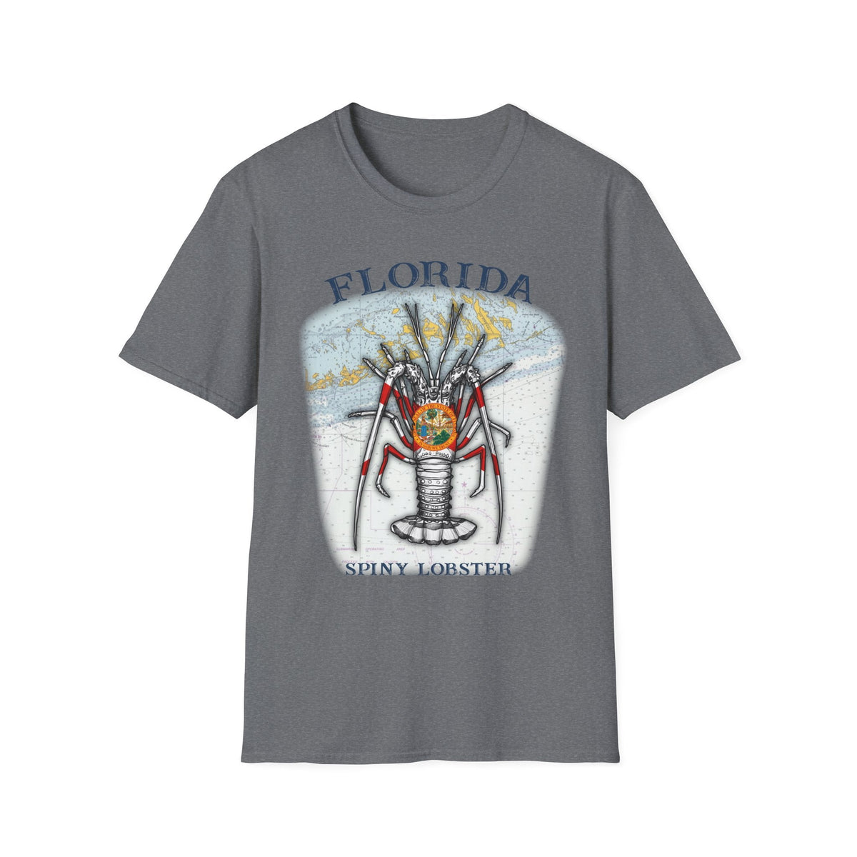 Florida Spiny Lobster Unisex Softstyle T-Shirt, Beachwear, Casual Tee, Seafood Lover Gift, Summer Outing Shirt - Get Tight Gear