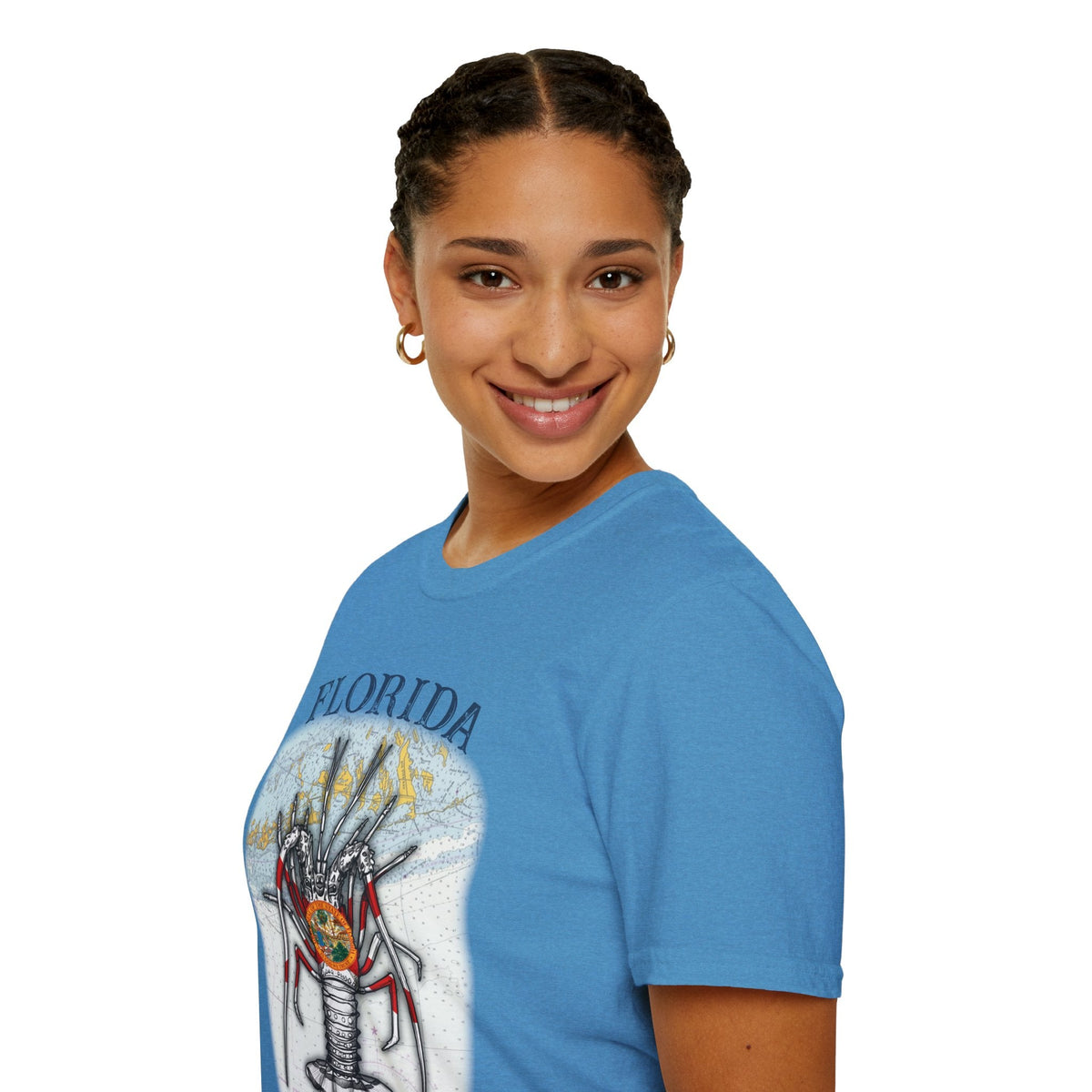 Florida Spiny Lobster Unisex Softstyle T-Shirt, Beachwear, Casual Tee, Seafood Lover Gift, Summer Outing Shirt - Get Tight Gear