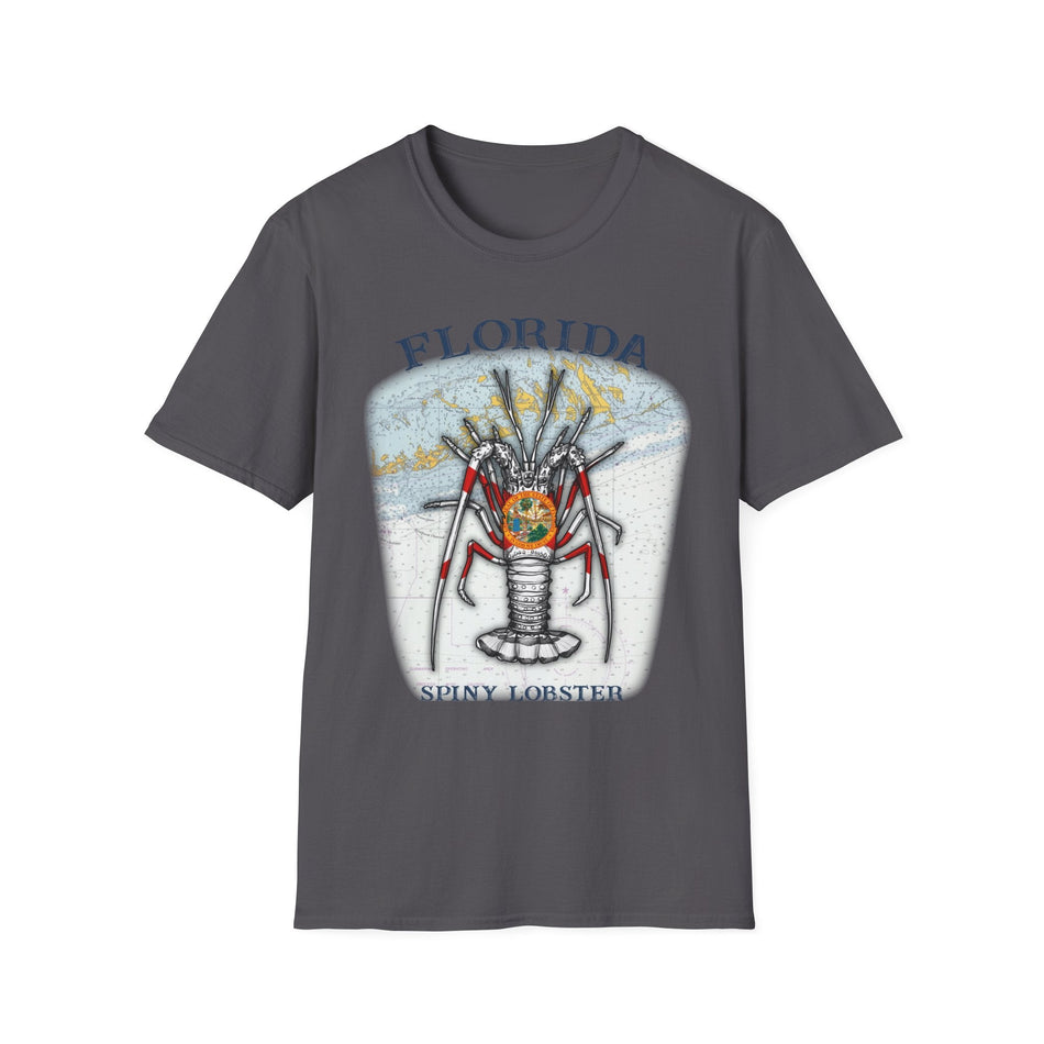 Florida Spiny Lobster Unisex Softstyle T-Shirt, Beachwear, Casual Tee, Seafood Lover Gift, Summer Outing Shirt - Get Tight Gear