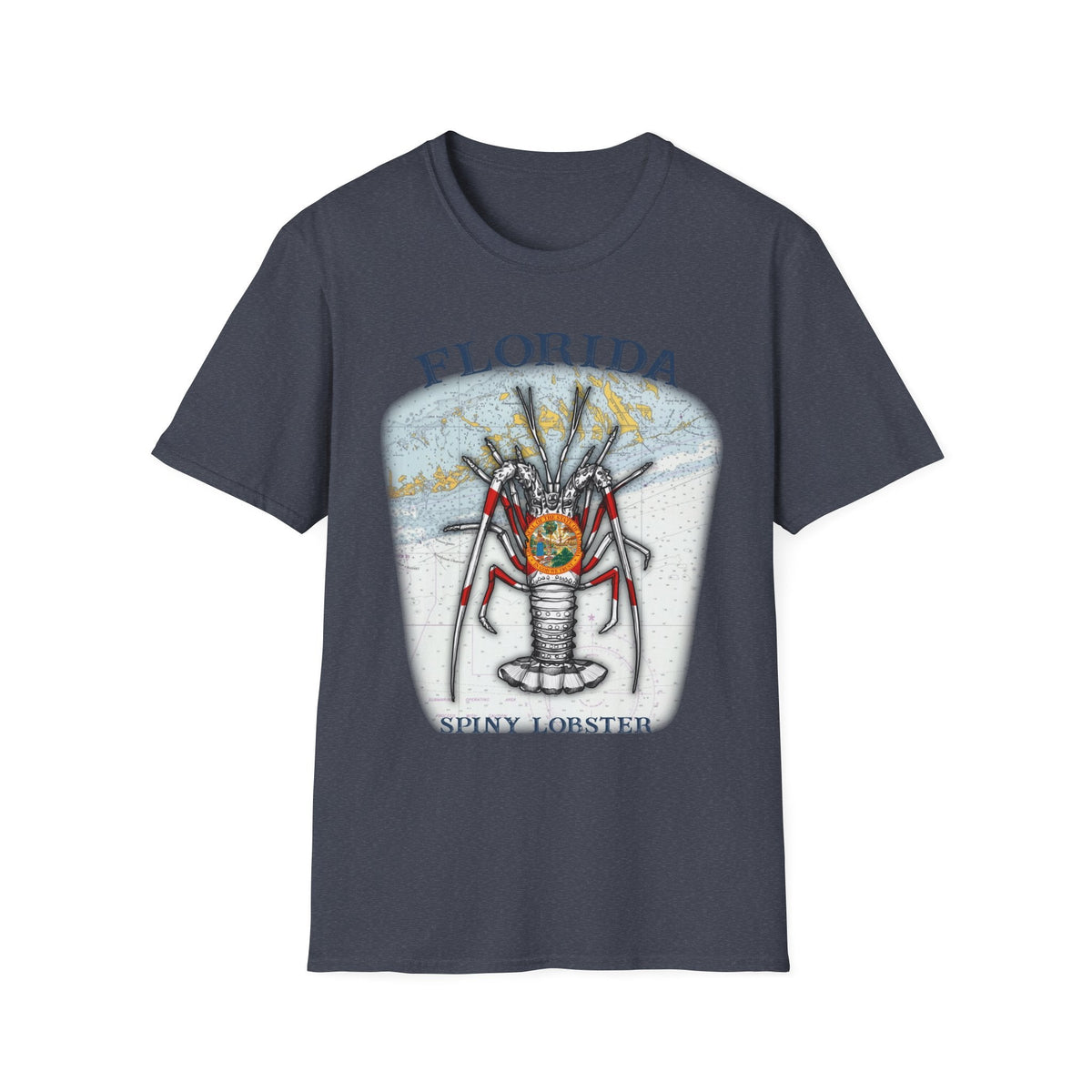 Florida Spiny Lobster Unisex Softstyle T-Shirt, Beachwear, Casual Tee, Seafood Lover Gift, Summer Outing Shirt - Get Tight Gear