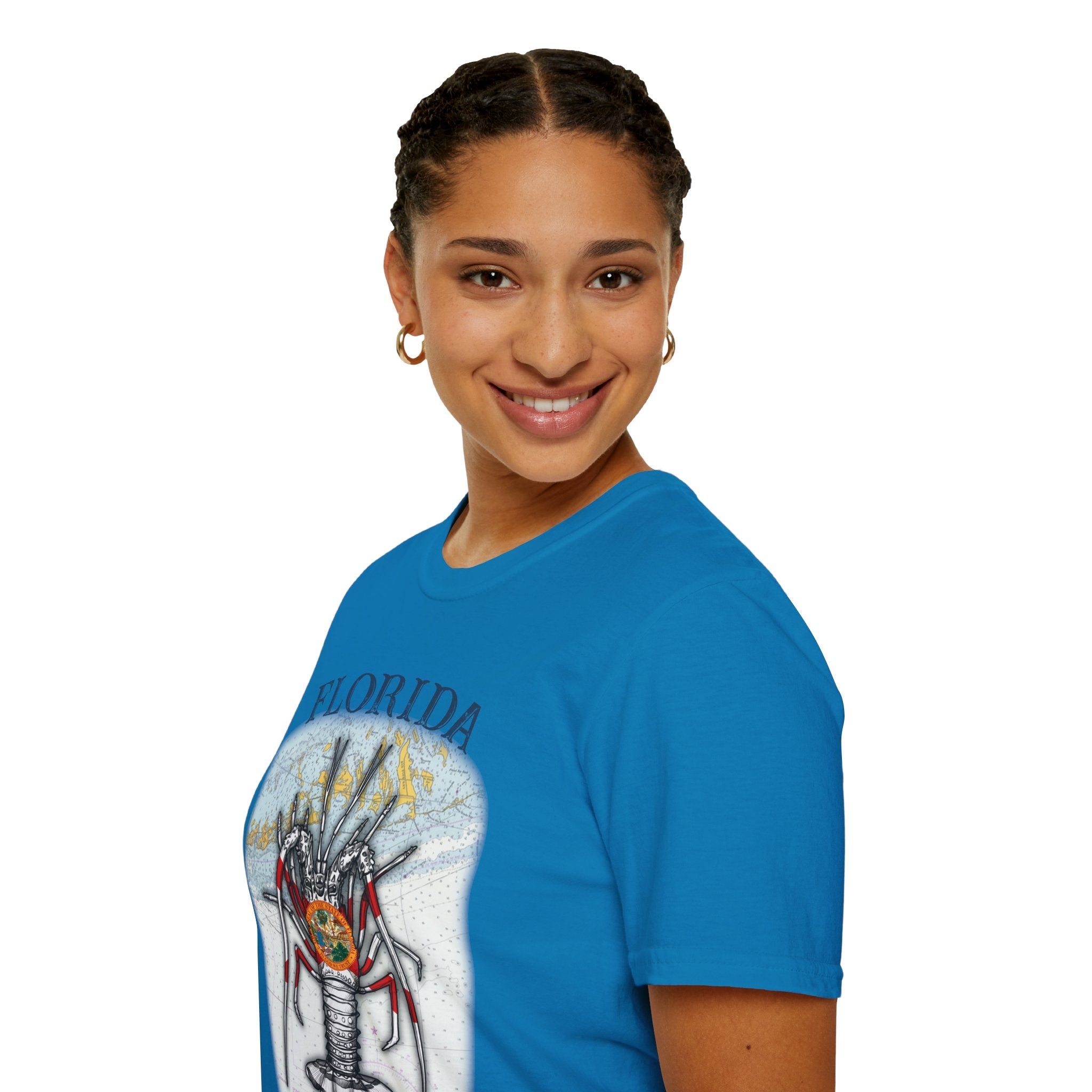 Florida Spiny Lobster Unisex Softstyle T-Shirt, Beachwear, Casual Tee, Seafood Lover Gift, Summer Outing Shirt - Get Tight Gear