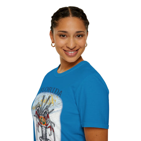 Florida Spiny Lobster Unisex Softstyle T-Shirt, Beachwear, Casual Tee, Seafood Lover Gift, Summer Outing Shirt - Get Tight Gear