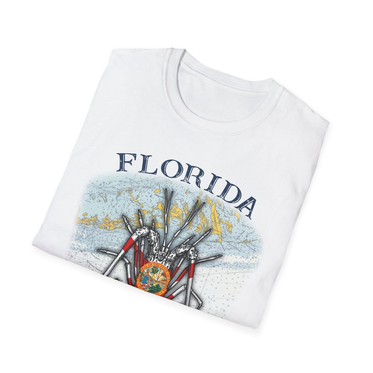 Florida Spiny Lobster Unisex Softstyle T-Shirt, Beachwear, Casual Tee, Seafood Lover Gift, Summer Outing Shirt - Get Tight Gear