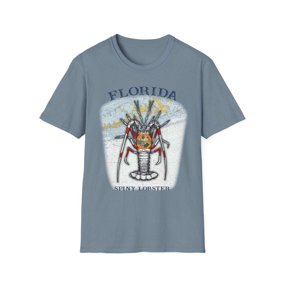 Florida Spiny Lobster Unisex Softstyle T-Shirt, Beachwear, Casual Tee, Seafood Lover Gift, Summer Outing Shirt - Get Tight Gear