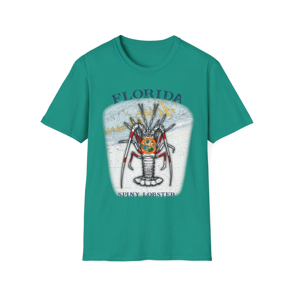 Florida Spiny Lobster Unisex Softstyle T-Shirt, Beachwear, Casual Tee, Seafood Lover Gift, Summer Outing Shirt - Get Tight Gear