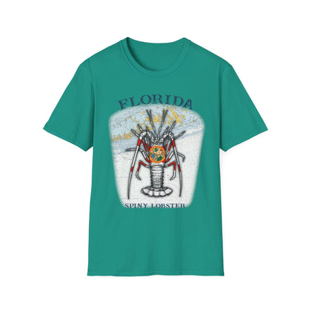 Florida Spiny Lobster Unisex Softstyle T-Shirt, Beachwear, Casual Tee, Seafood Lover Gift, Summer Outing Shirt - Get Tight Gear