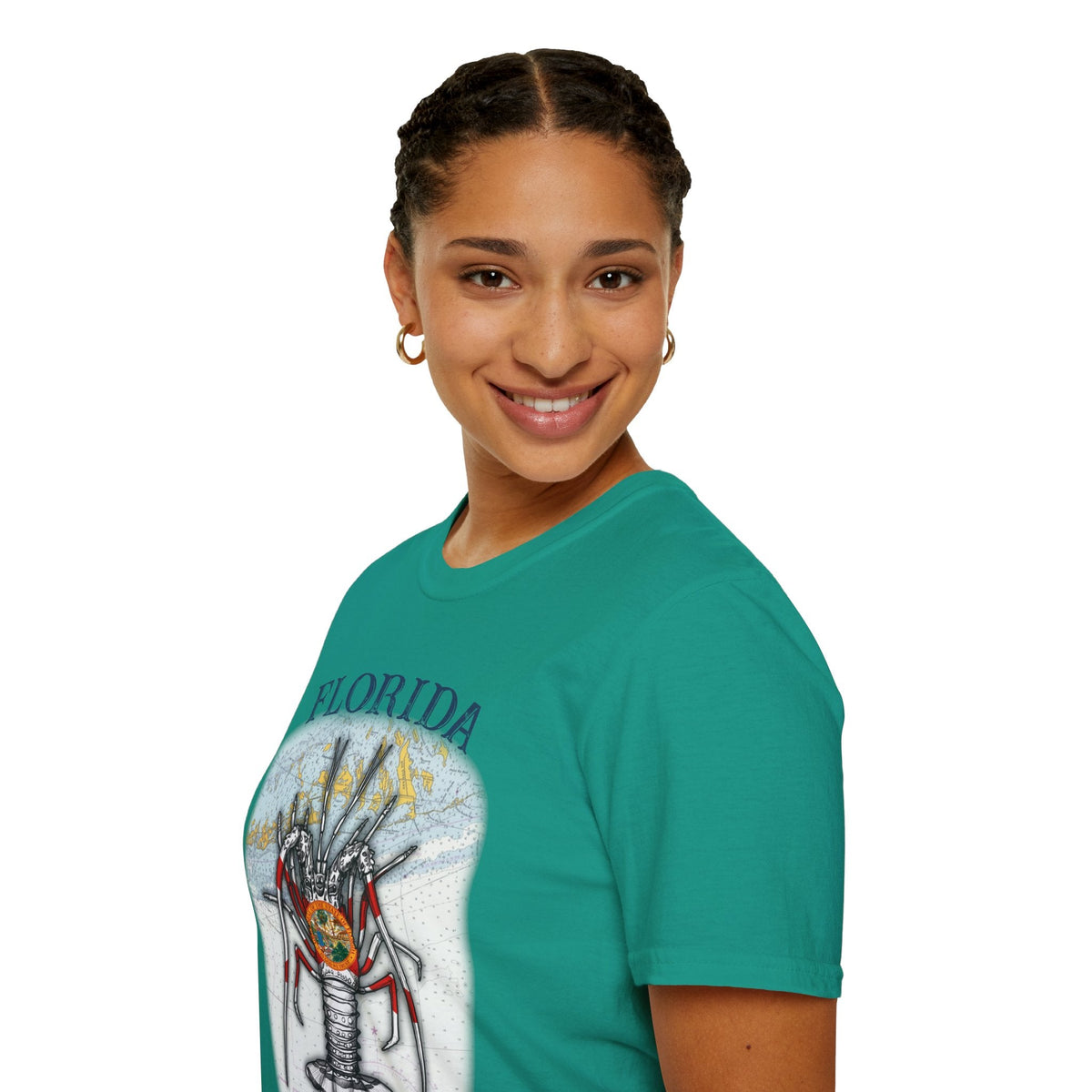 Florida Spiny Lobster Unisex Softstyle T-Shirt, Beachwear, Casual Tee, Seafood Lover Gift, Summer Outing Shirt - Get Tight Gear