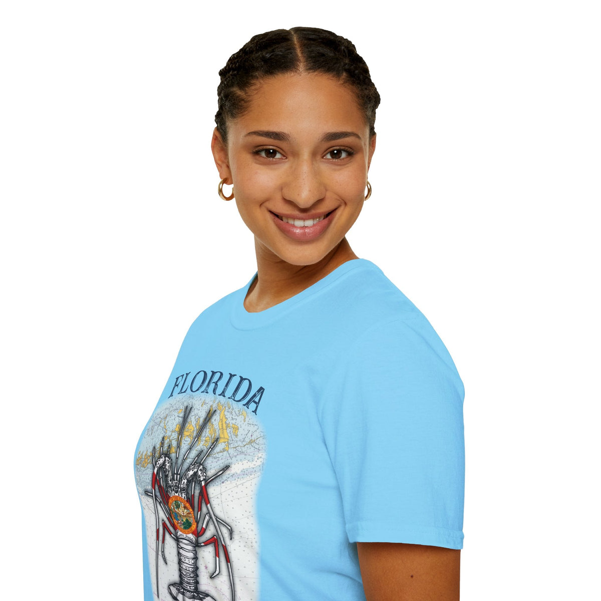 Florida Spiny Lobster Unisex Softstyle T-Shirt, Beachwear, Casual Tee, Seafood Lover Gift, Summer Outing Shirt - Get Tight Gear