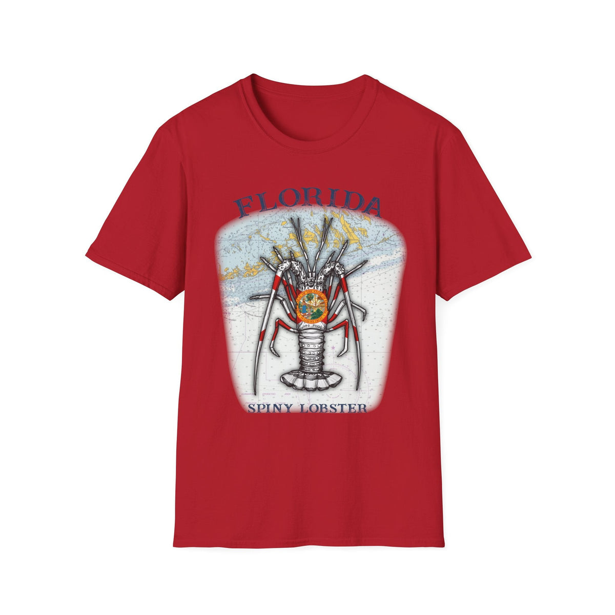 Florida Spiny Lobster Unisex Softstyle T-Shirt, Beachwear, Casual Tee, Seafood Lover Gift, Summer Outing Shirt - Get Tight Gear