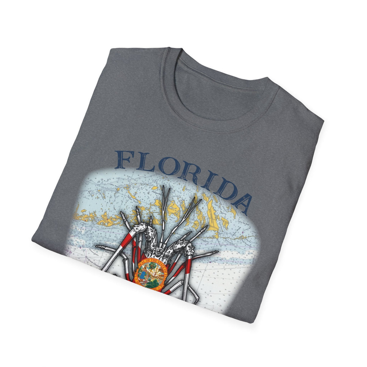 Florida Spiny Lobster Unisex Softstyle T-Shirt, Beachwear, Casual Tee, Seafood Lover Gift, Summer Outing Shirt - Get Tight Gear